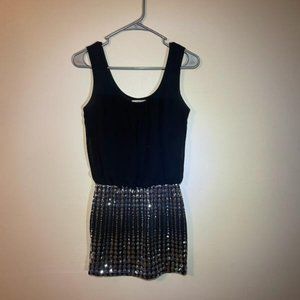Black Dress with Sliver Sequins
